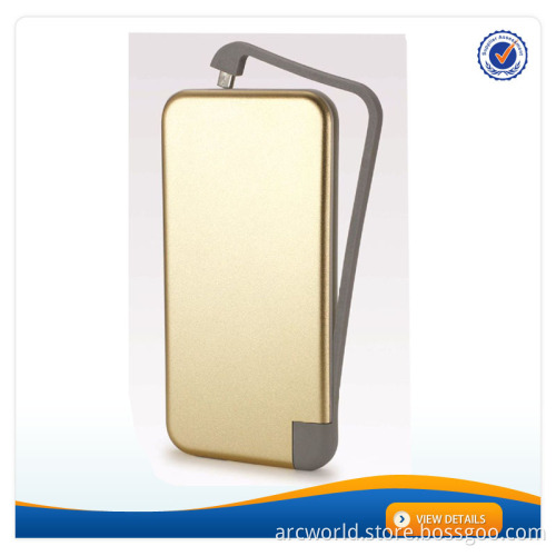 AWC814 For Sansung galaxy charger with built-in cable adaptor 6000 mah power bank portable mobile power bank